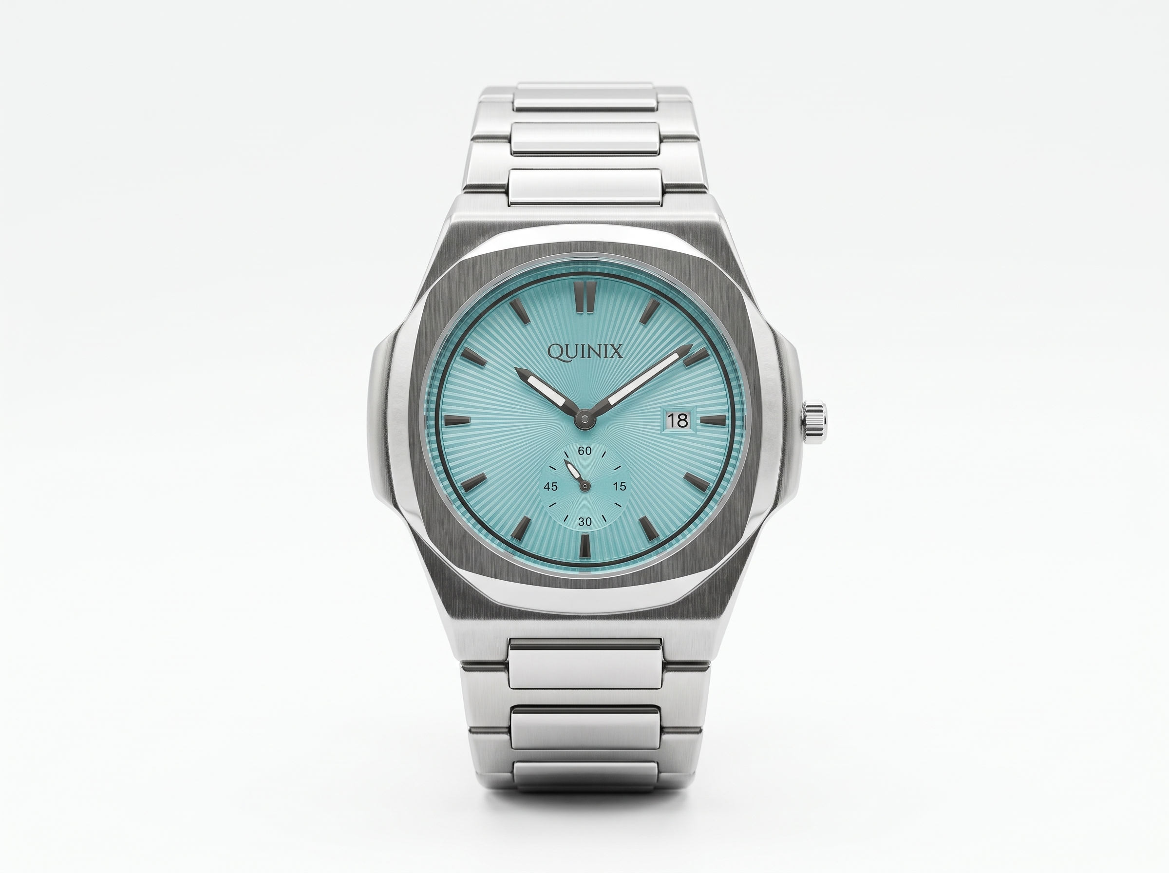 Quenix Aqua Silver Steel Watch